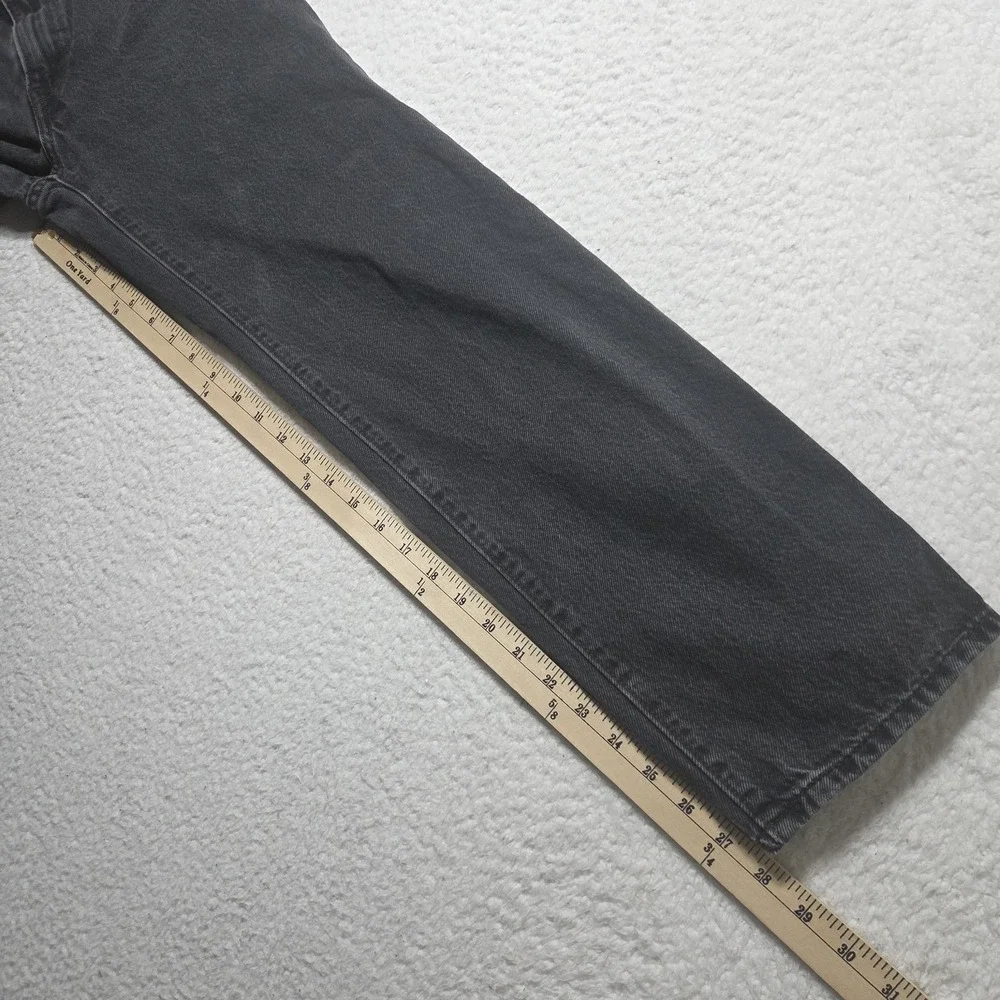 Levi's 94 Baggy Jeans Black Women's Size 25 High Waisted Denim Relaxed Faded - Picture 6 of 9